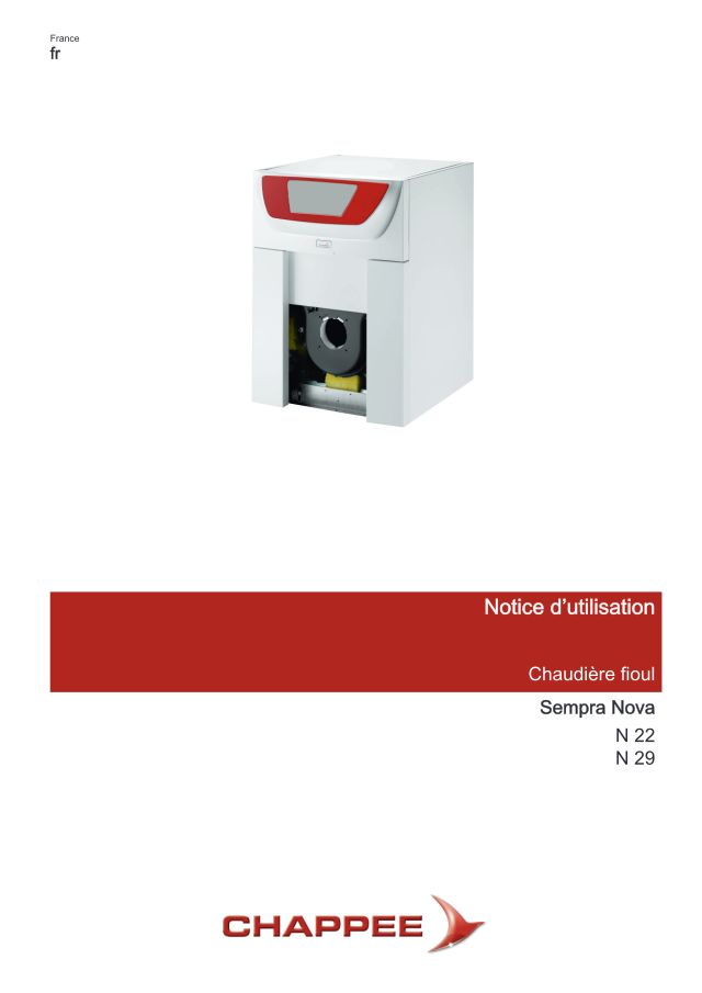 Première page : Notice d'utilisation Chappee SEMPRA NOVA N 22