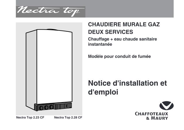 Premiere page : Notice d'utilisation Chaffoteaux NECTRA TOP 2.28 CF (400223821)
