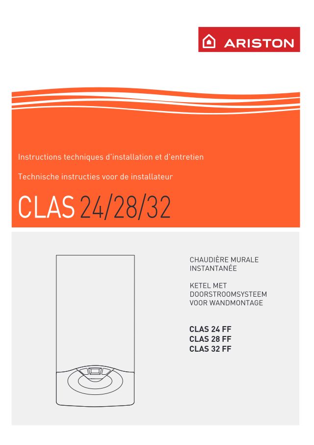 Première page : Notice d'installation Ariston CLAS 32 FF SYSTEM NG