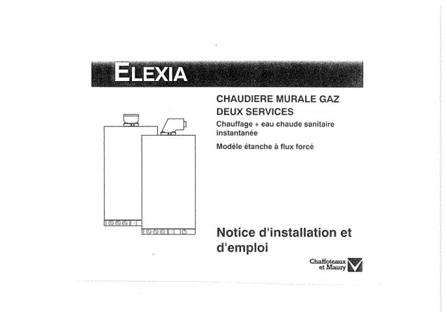 Première page : Notice d'installation Chaffoteaux ELEXIA VMC B/P