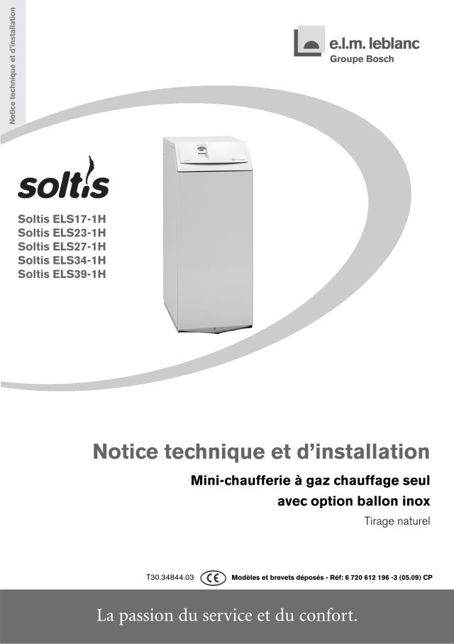 Première page : Notice d'installation Elm Leblanc ELS27-1H NAT