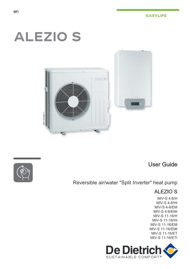 Premiere page : Notice d'utilisation De Dietrich ALEZIO S COMPACT MIV-S 11-16/EMI