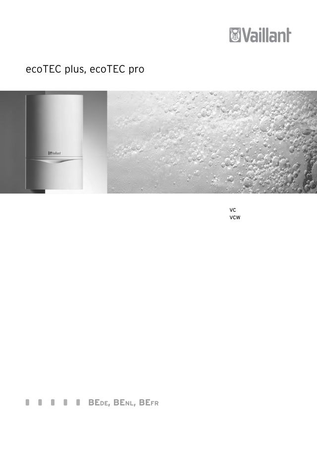 Première page : Notice d'installation Vaillant VCW BE 346/3-5