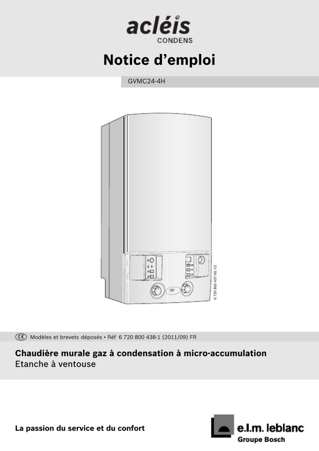 Première page : Notice d'utilisation Elm Leblanc GVM C 24-4HB