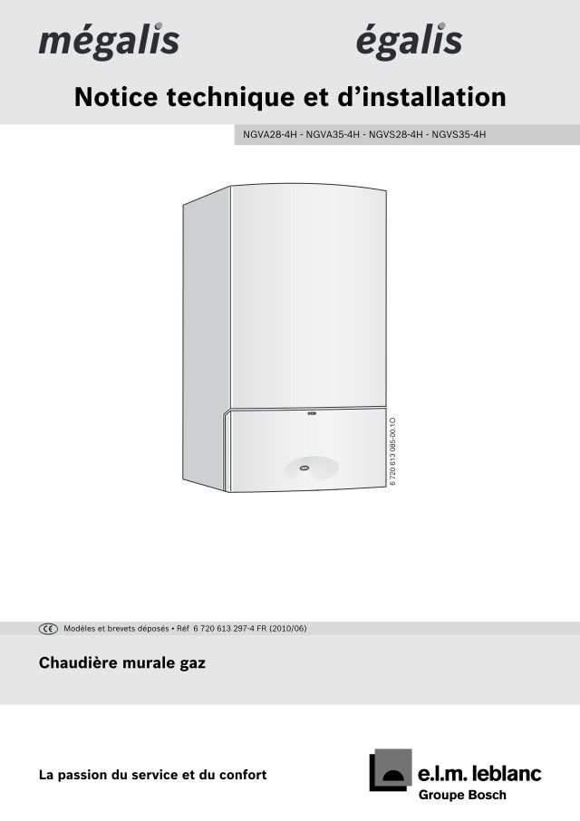 Premiere page : Notice d'installation Elm Leblanc MEGALIS NGVA28-4HN (7716704438)
