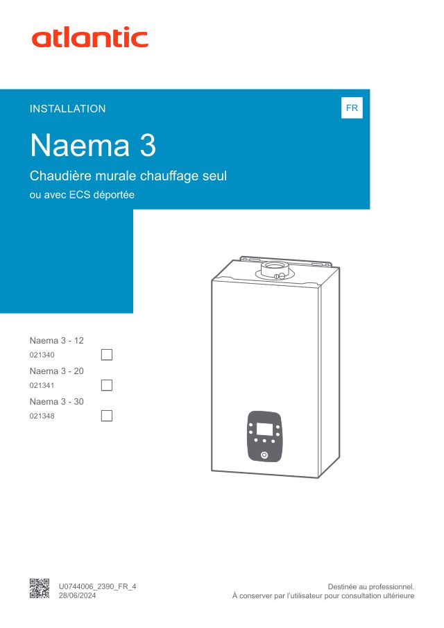 Première page : Notice d'installation Atlantic NAEMA 3 30