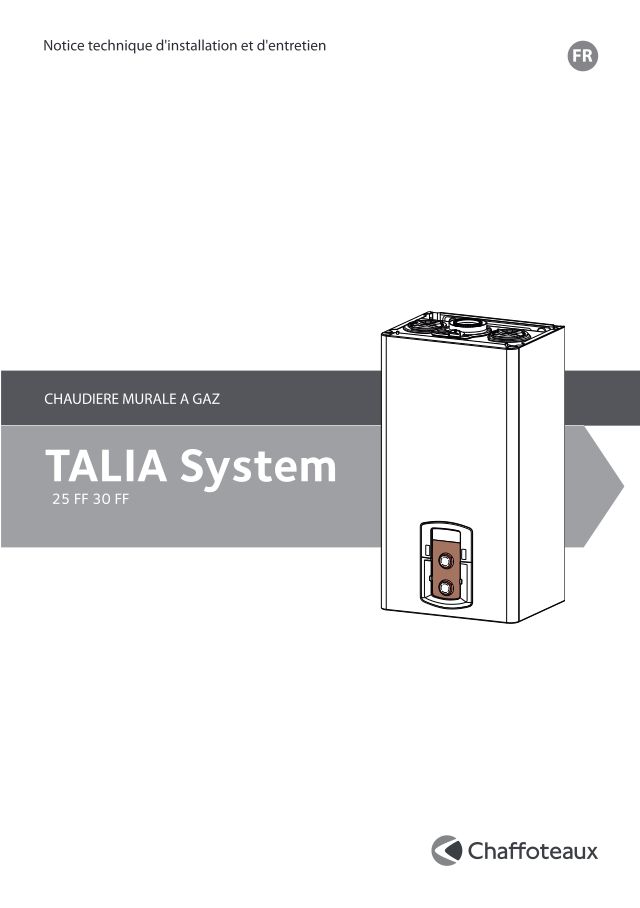 Première page : Notice d'installation Chaffoteaux TALIA SYSTEM 25 FF N FR