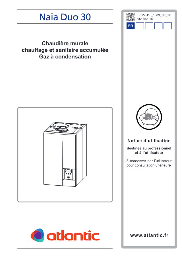 Première page : Notice d'utilisation Atlantic NAIA DUO 30