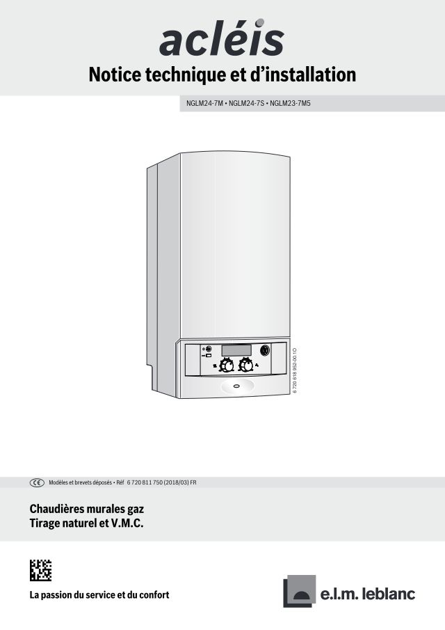 Première page : Notice d'installation Elm Leblanc NGLM24-7MN