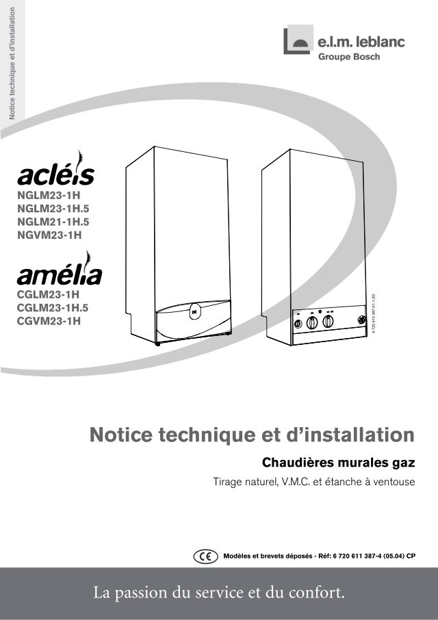 Première page : Notice d'installation Elm Leblanc CGVM23-1H BUT
