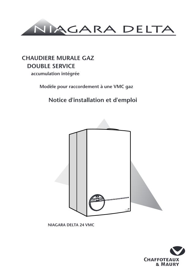 Premiere page : Notice d'installation Chaffoteaux NIAGARA DELTA 24 VMC P FR (200006762026)