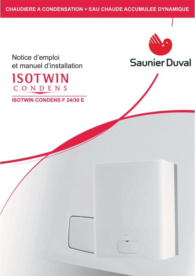 Première page : Notice d'installation Saunier Duval ISOTWIN CONDENS F24 E
