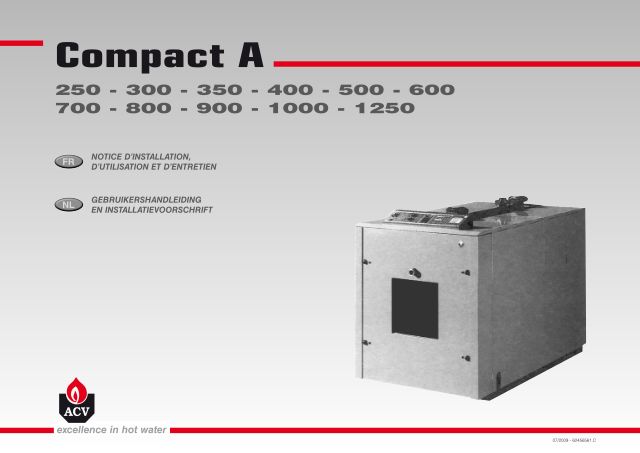 Premiere page : Notice d'installation ACV CA 350 (04120601)