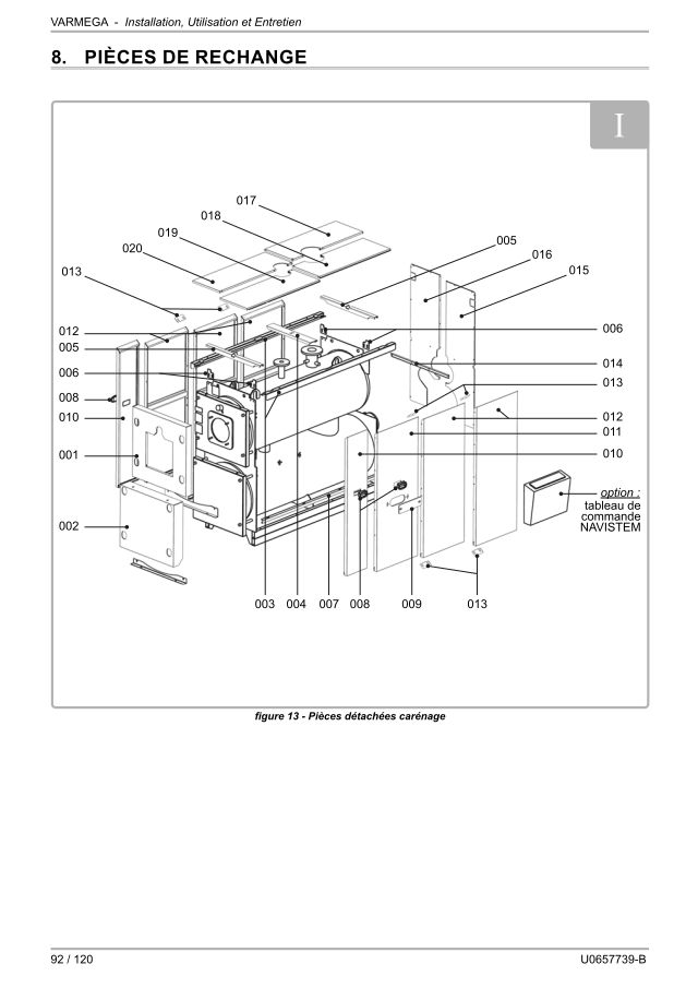 Première page : Pièces détachées Atlantic Solutions Chaufferie VARMEGA 810 FR LUX
