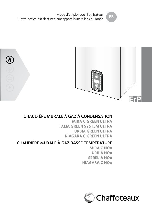 Premiere page : Notice d'utilisation Chaffoteaux MIRA C NOX 25 CF FR (3310633)