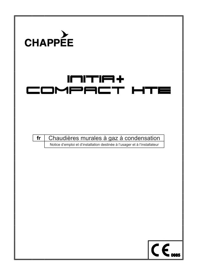Premiere page : Notice d'utilisation Chappee INITIA + COMPACT 2.28 HTE (721858301)