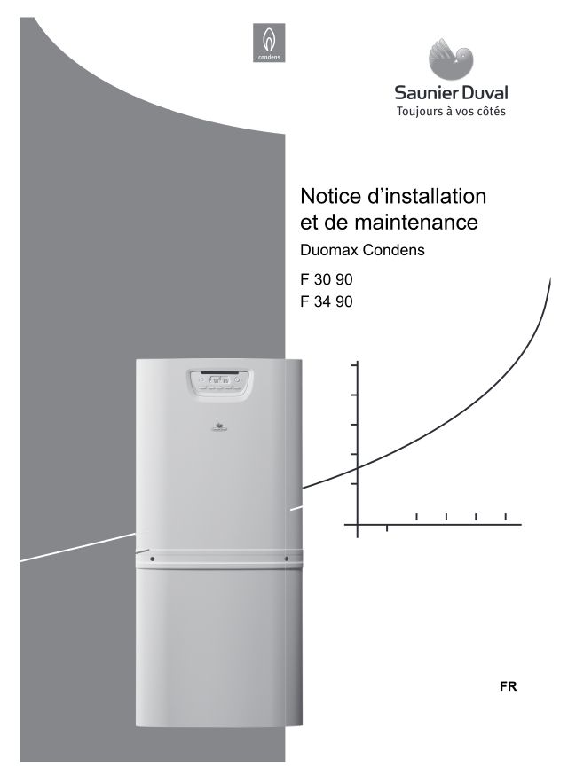Première page : Notice d'installation Saunier Duval Duomax Condens F34 sol avec ballon 90L