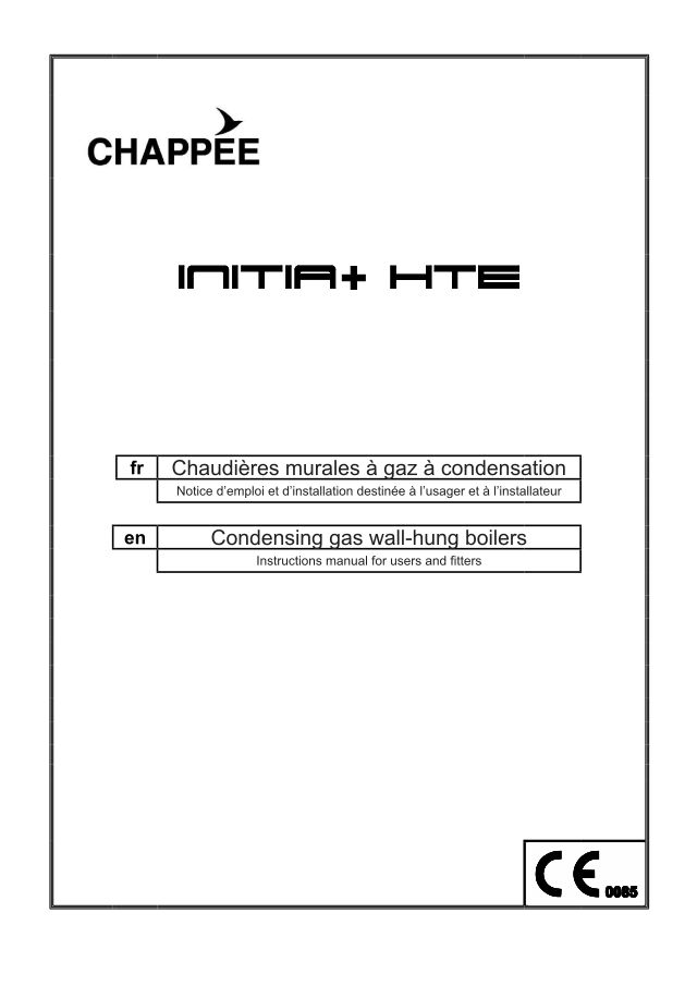 Premiere page : Notice d'utilisation Chappee INITIA + 2.33 HTE (721857803)