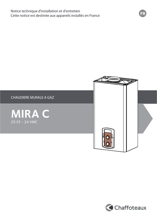 Premiere page : Notice d'installation Chaffoteaux MIRA C 25 CF N FR (3650290)
