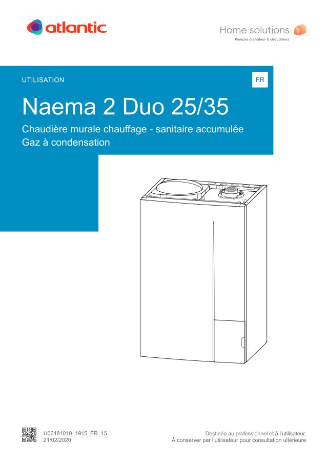 Premiere page : Notice d'utilisation Atlantic NAEMA 2 DUO 25 (021247)