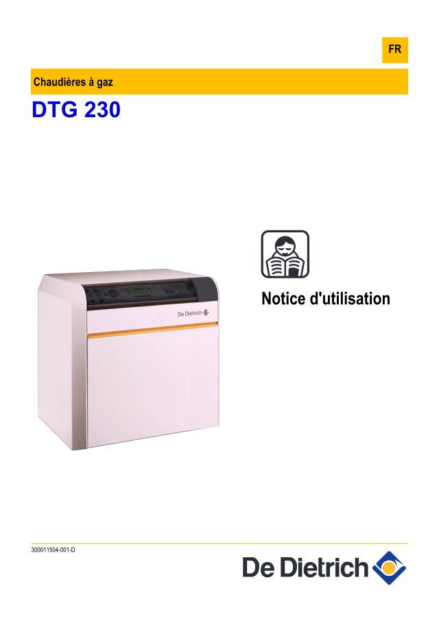 Premiere page : Notice d'utilisation De Dietrich DTG 230-10 S