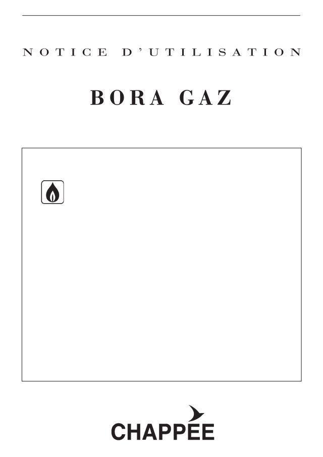 Premiere page : Notice d'utilisation Chappee BORA GAZ 42 GBVi (CBOZ042BI)