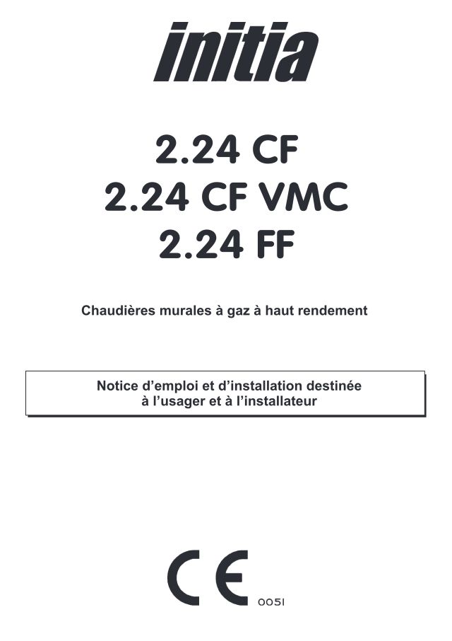 Première page : Notice d'utilisation Chappee INITIA 2.24 VMC