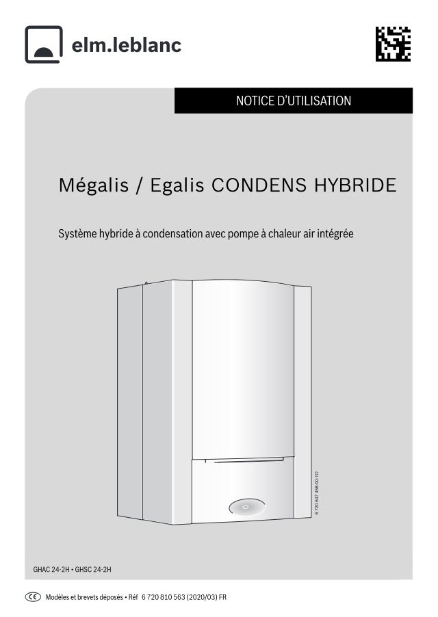 Première page : Notice d'utilisation Elm Leblanc MEGALIS CONDENS HYBRIDE GHAC 24-2H
