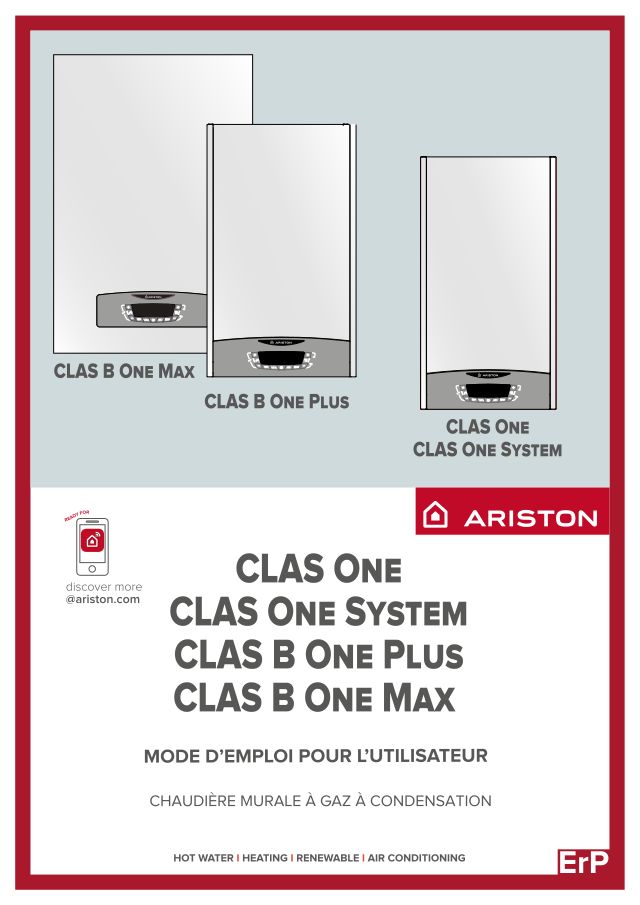 Premiere page : Notice d'utilisation Ariston CLAS B ONE PLUS 30 (3301611)