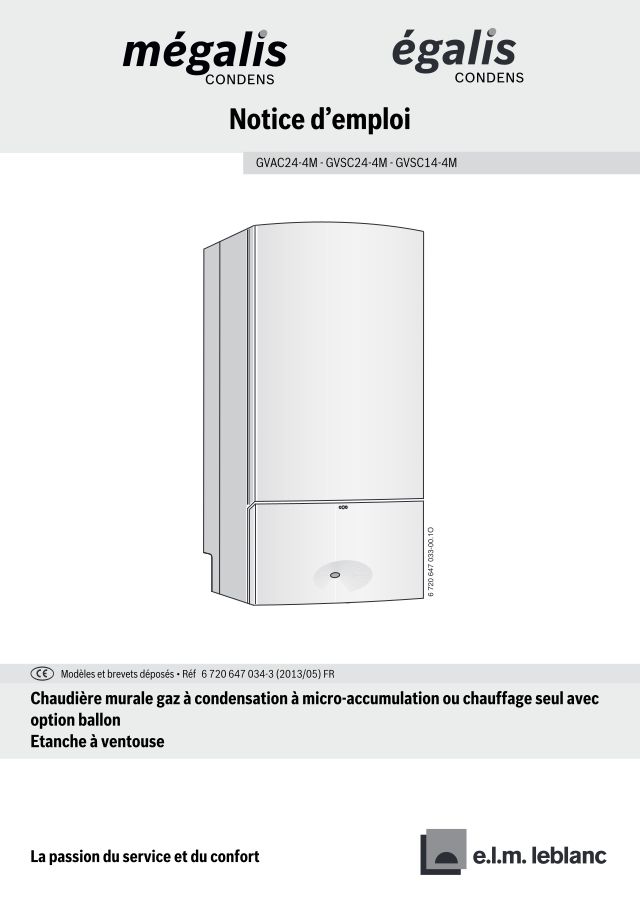 Première page : Notice d'utilisation Elm Leblanc GVS C 14-4MN
