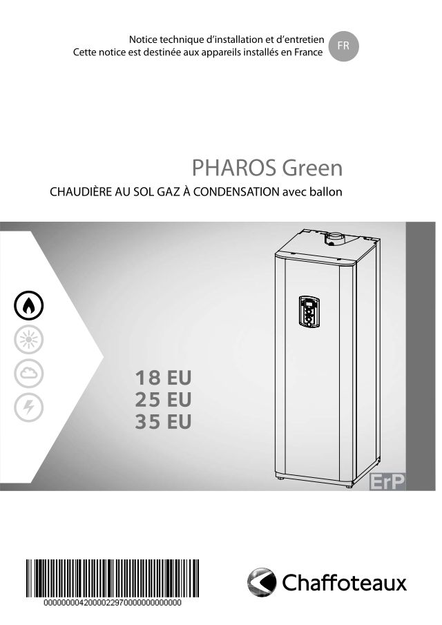 Première page : Notice d'installation Chaffoteaux PHAROS GREEN EVO 25