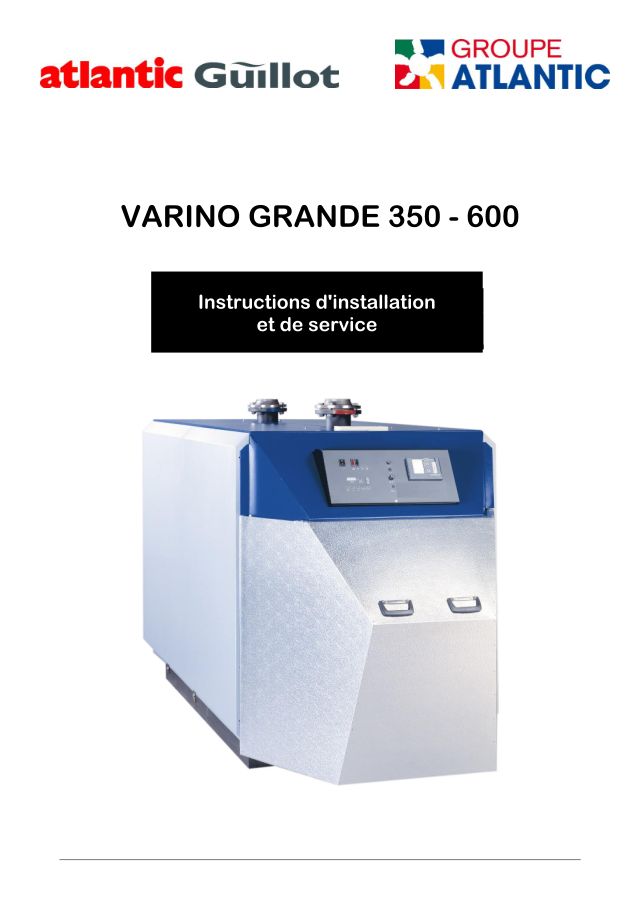 Premiere page : Notice d'installation Atlantic Solutions Chaufferie VARINO GRANDE 500 (403768)