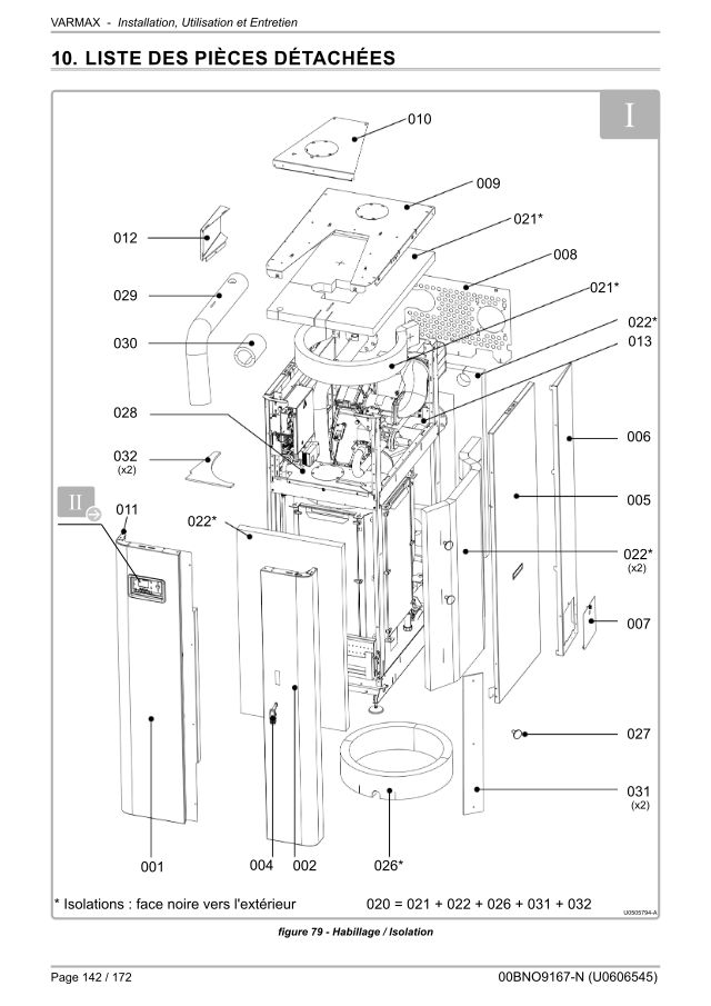 Premiere page : Vue éclatée et pièces détachées Atlantic Solutions Chaufferie VARMAX 320 (20Mb 2/3 PIQUAGES DEMONTABLE) (542102)