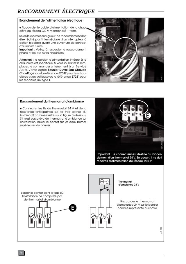 Première page : Schéma électrique Saunier Duval THEMA F 24 E