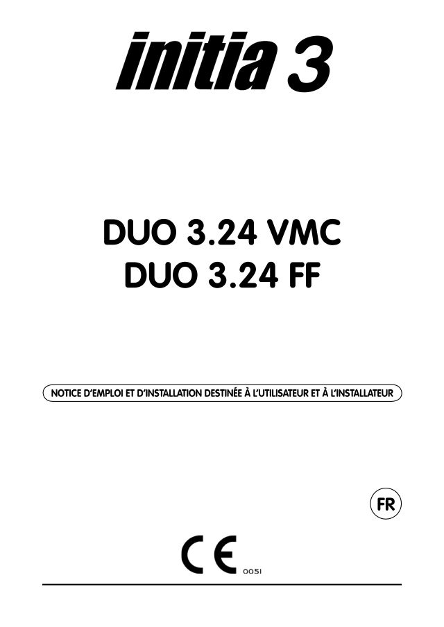 Première page : Notice d'installation Chappee INITIA 3 DUO 3.24 FF