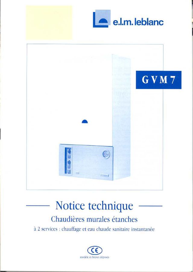 Première page : Notice d'installation Elm Leblanc GVM 7.23 HB