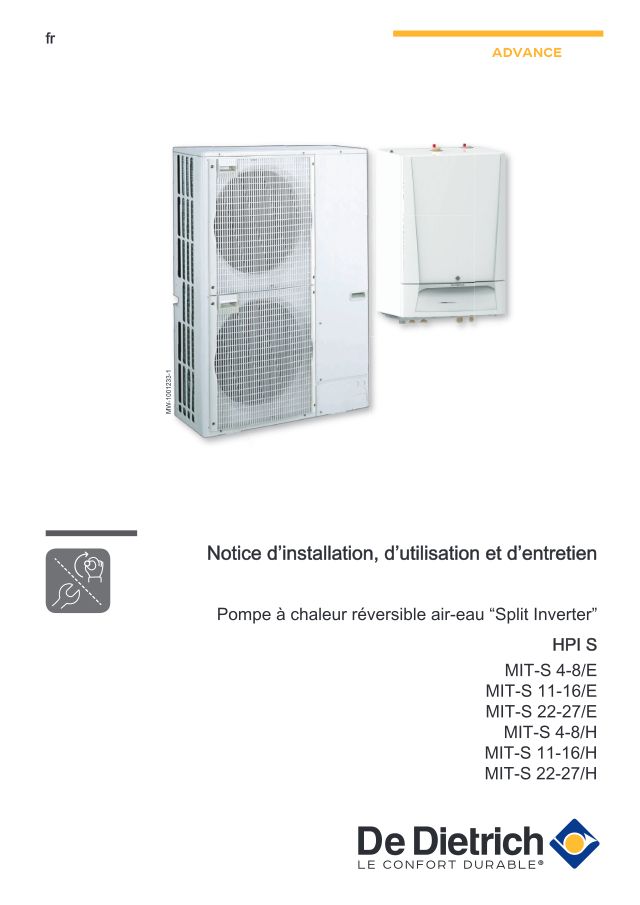 Première page : Notice d'utilisation De Dietrich HPI S MIT-S 22-27/E