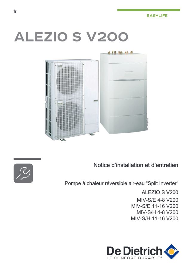 Première page : Notice d'installation De Dietrich ALEZIO S V200 MIV-4S/E 4-8 V200