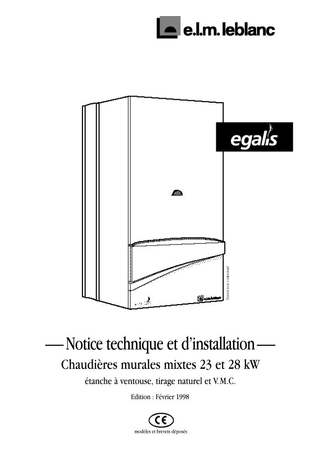 Premiere page : Notice d'installation Elm Leblanc EGALIS EGLM28HB (EGLM28HB)