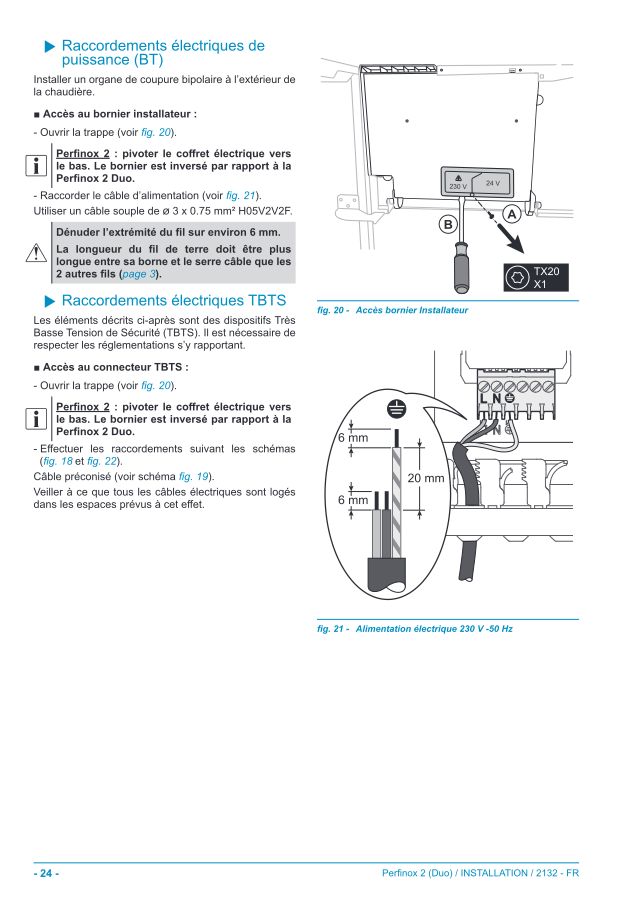 Première page : Schéma électrique Atlantic PERFINOX 2 24