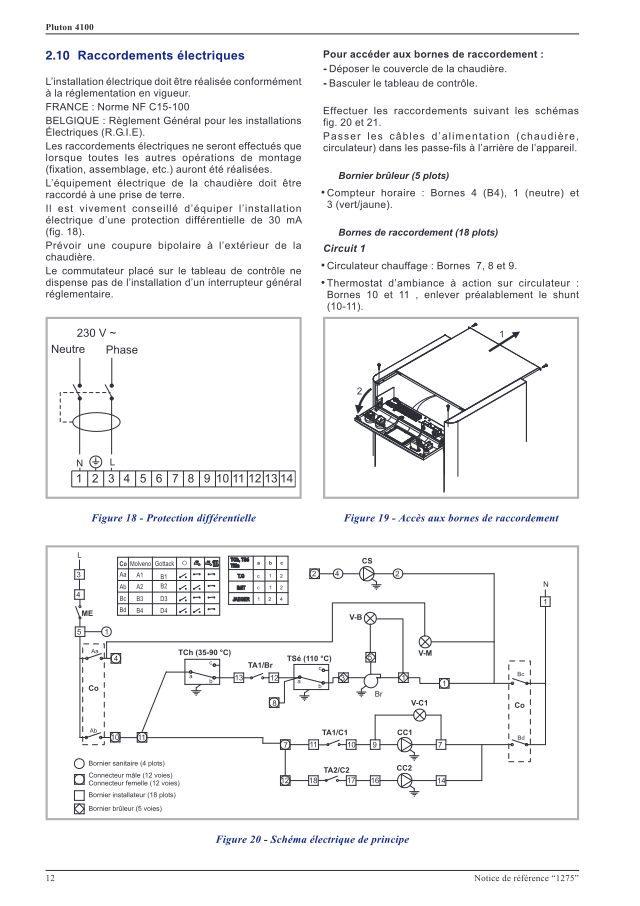 Première page : Schéma électrique Atlantic PLUTON 4124