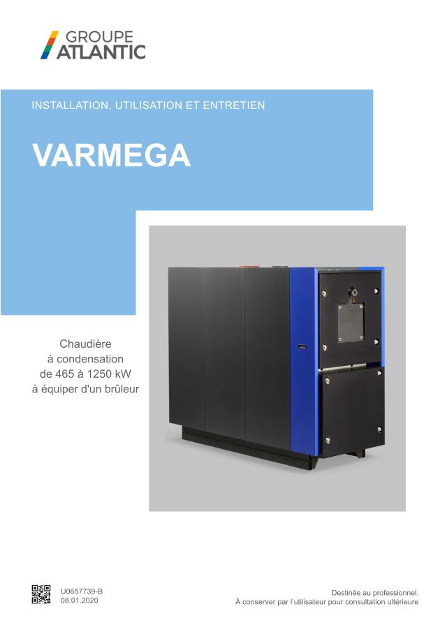 Première page : Notice d'installation Atlantic Solutions Chaufferie VARMEGA 625 FR LUX