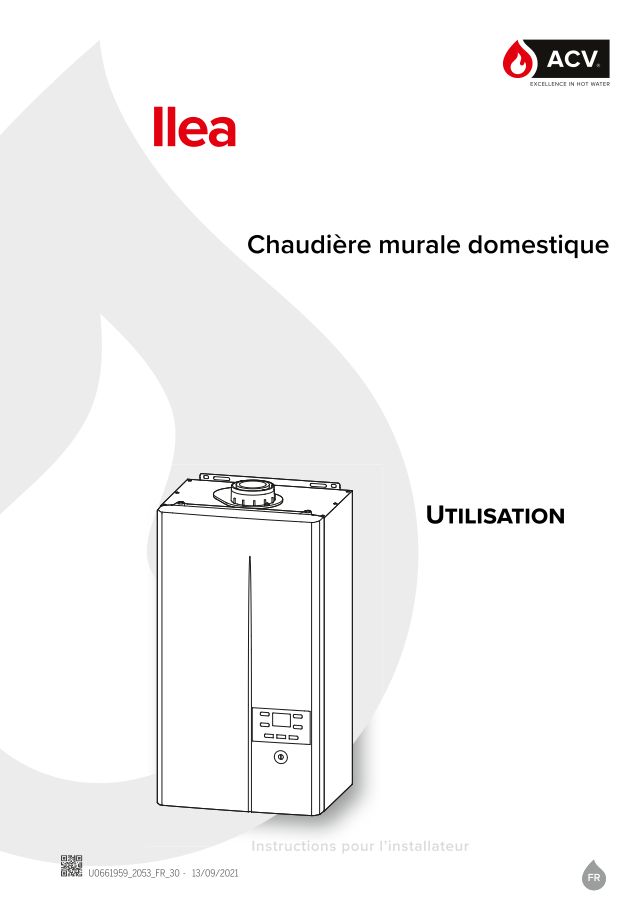 Première page : Notice d'utilisation ACV ILEA COMBI 22/30