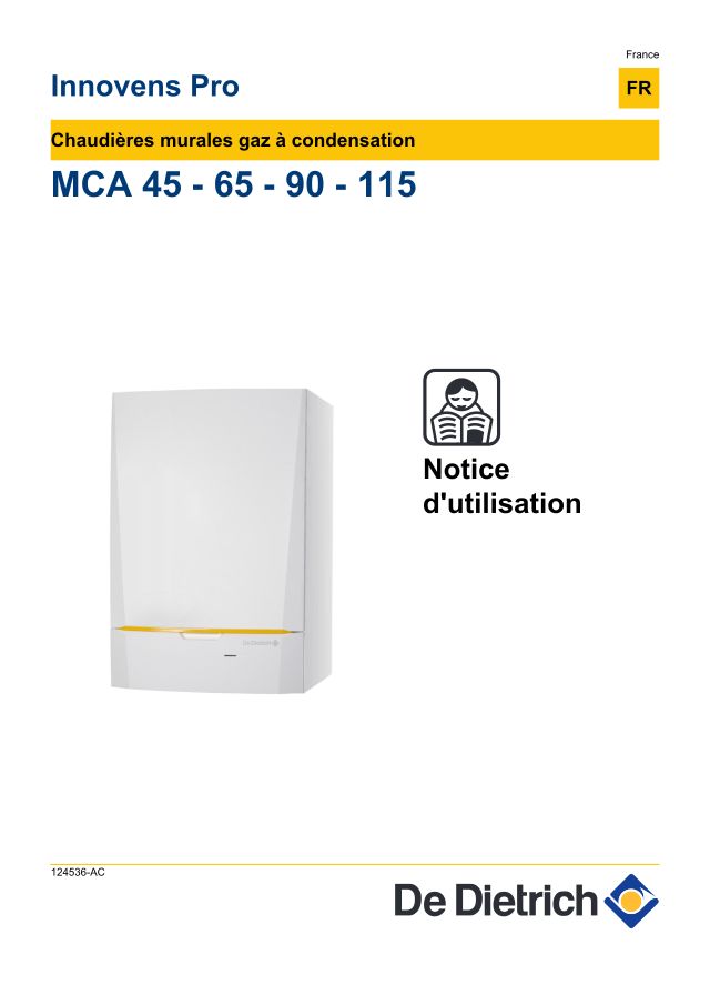 Premiere page : Notice d'utilisation De Dietrich Innovens PRO MCA 65 (100016200)