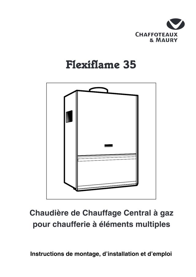 Premiere page : Notice d'installation Chaffoteaux FLEXIFLAME 35 P FR (800218621)