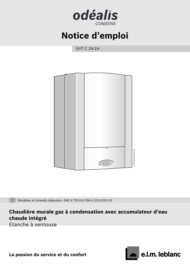 Première page : Notice d'utilisation Elm Leblanc GVTC24-1H NAT S0200