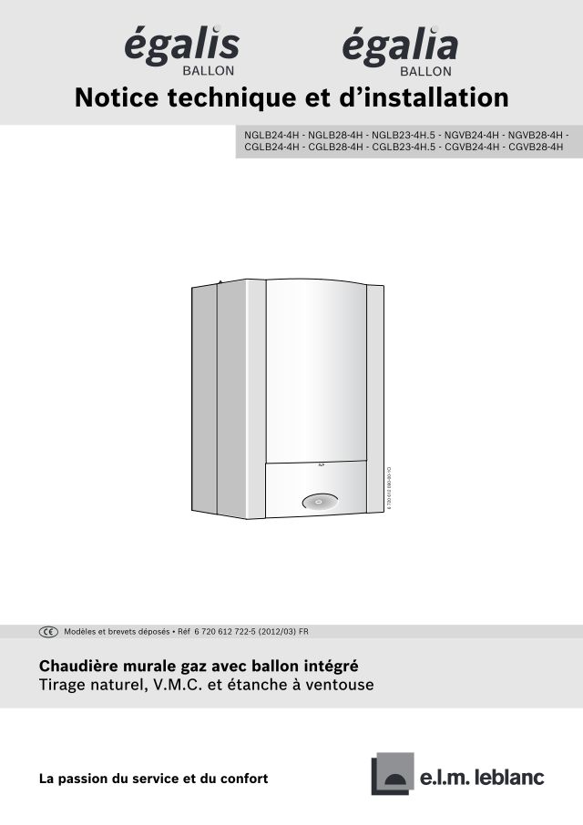 Premiere page : Notice d'installation Elm Leblanc EGALIA NGLB24-4HN (7716701202)