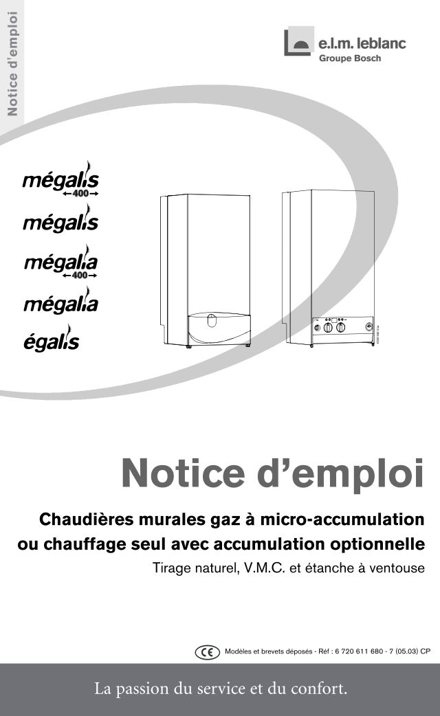 Première page : Notice d'utilisation Elm Leblanc MEGALIS NGVA24-3HB