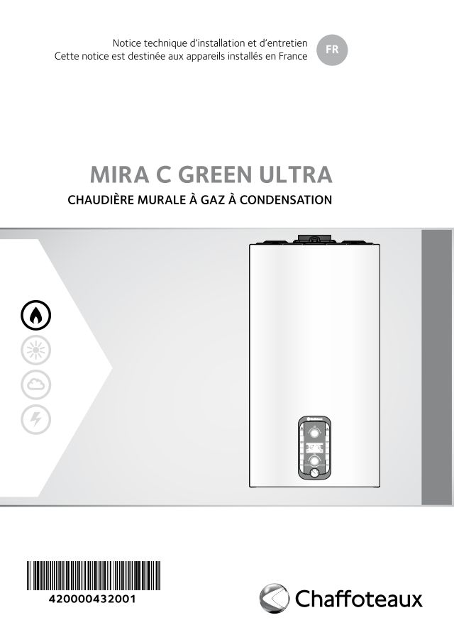 Première page : Notice d'installation Chaffoteaux Mira C Green Ultra 35