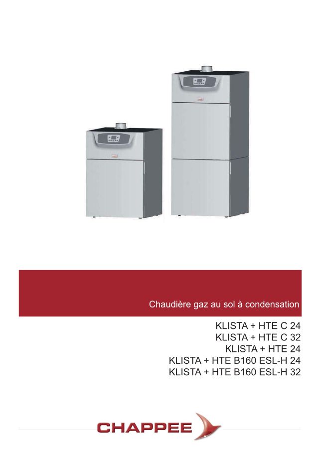 Première page : Notice d'utilisation Chappee KLISTA HTE GBI / BGVI 24